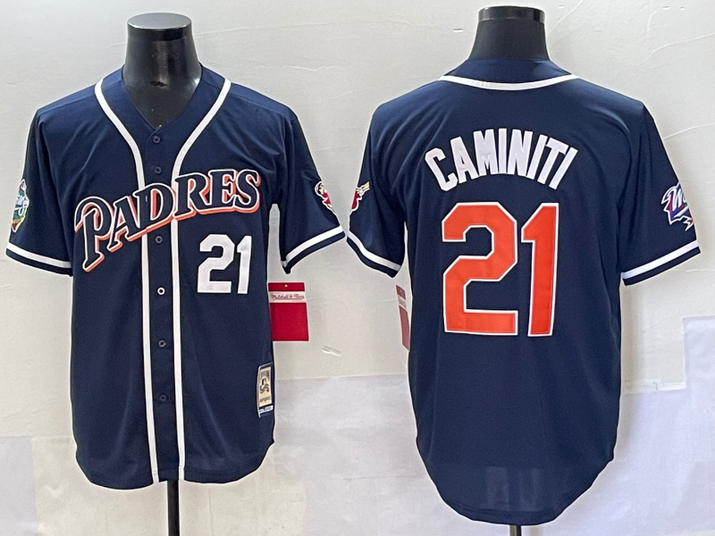 Men's San Diego Padres Ken Caminiti #21 Navy Limited Jersey